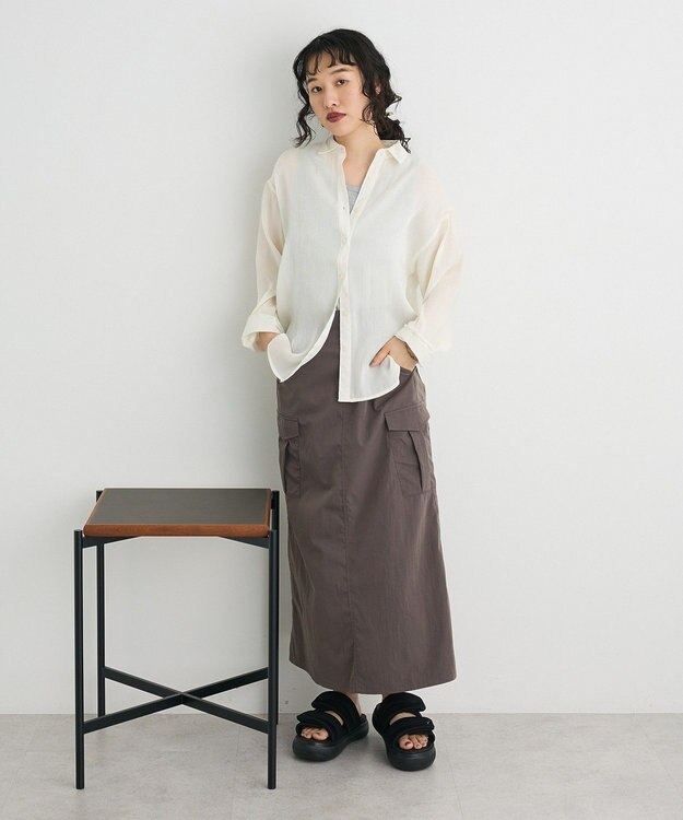 CRAFT STANDARD BOUTIQUE オーガンジーブラウス Ivory