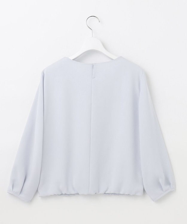 J.PRESS LADIES S ポリエステルツイル タックネック カットソー サックスブルー系