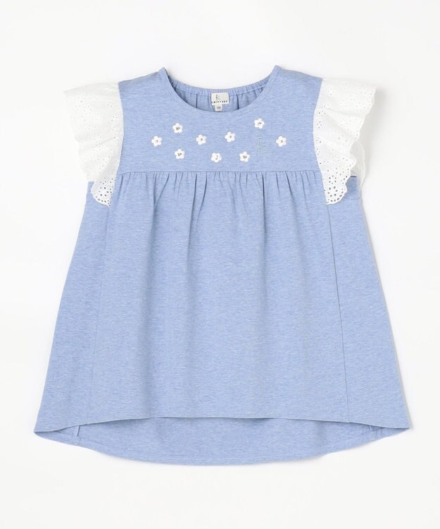 組曲 KIDS 【150-160㎝】 petit fleur エンブロイダリーチュニック ブルー