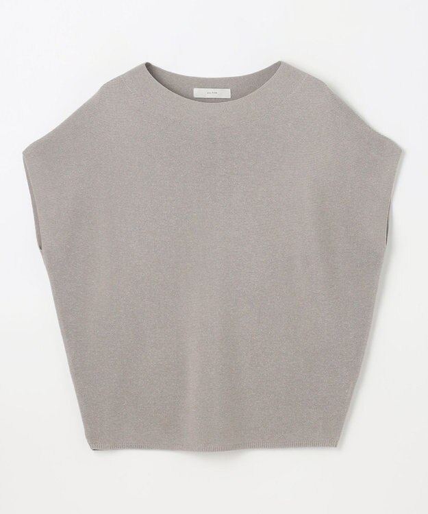 ANY 【新色追加/14色展開】アクリルガーターフレンチスリーブニット グレージュ×ラメ