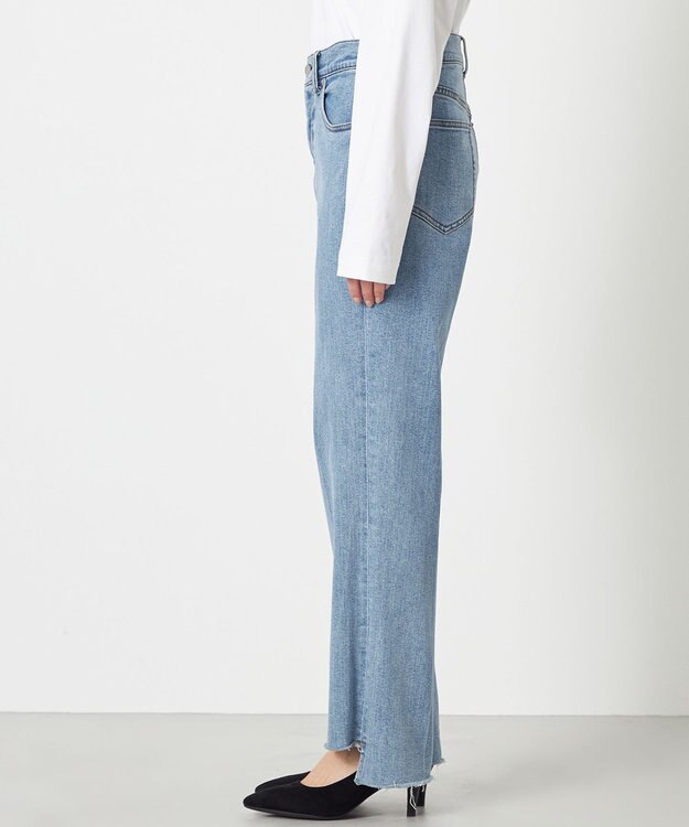 NAVE 【ReNAVE　洗える】ストレッチデニム スカイブルー