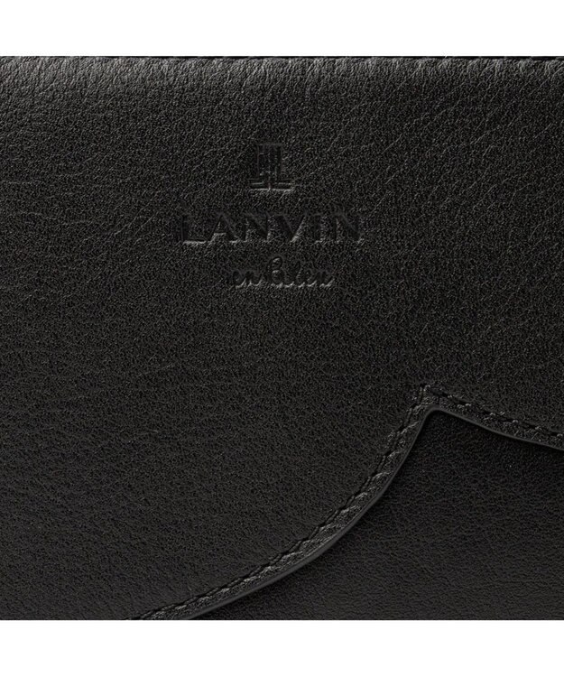 LANVIN en Bleu デクール 薄マチLファスナー長財布 ブラック