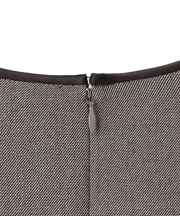 ICB L 【WEB限定】ツイードタックワンピース ブラウン系