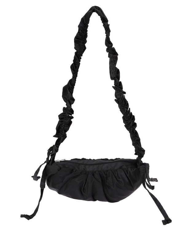 earth music&ecology ギャザーボディバッグ Black