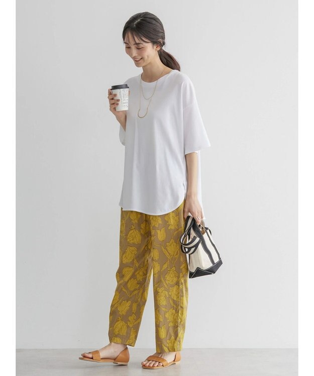 AMERICAN HOLIC 抗菌防臭ラウンドテールカットプルオーバー Off White