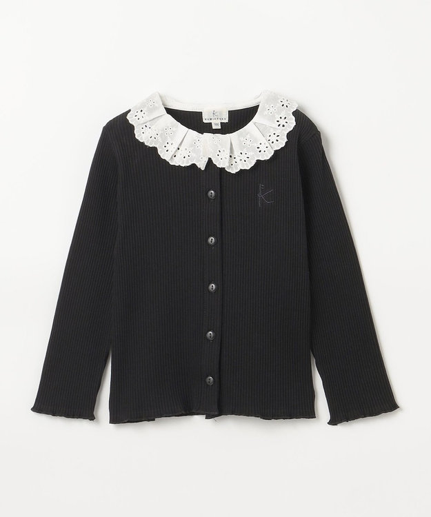 組曲 KIDS 【100㎝】フリルリブ2WAY トップス ブラック系