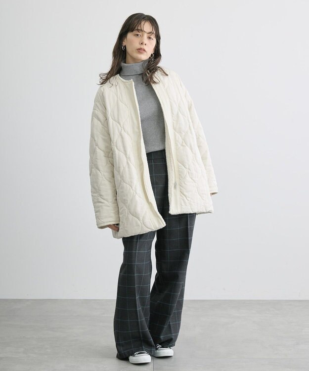 AMERICAN HOLIC 軽ポカ２ＷＡＹリバーシブルキルトアウター Ivory