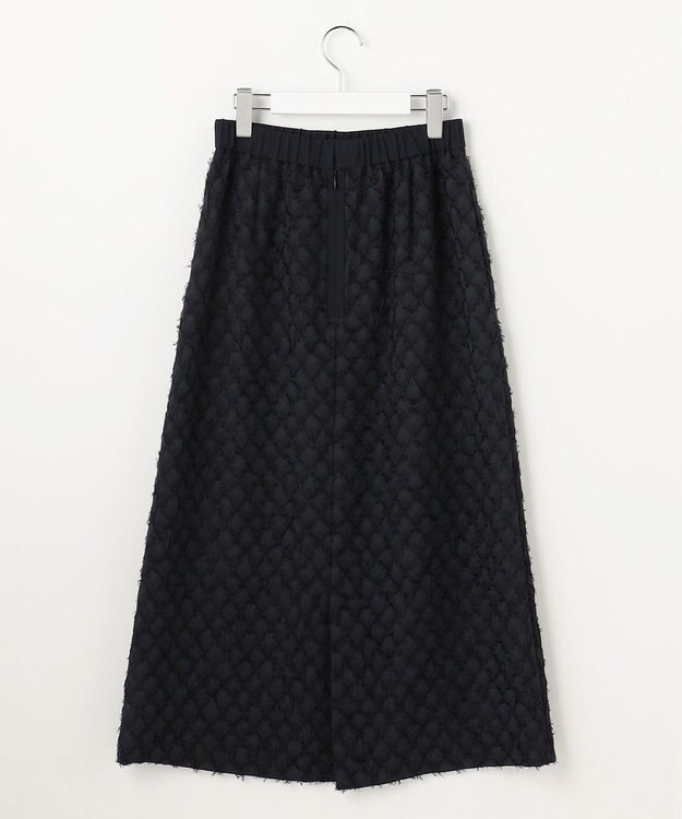 自由区 L 【セットアップ対応】ワッシャーカットジャカード スカート ミッドナイト