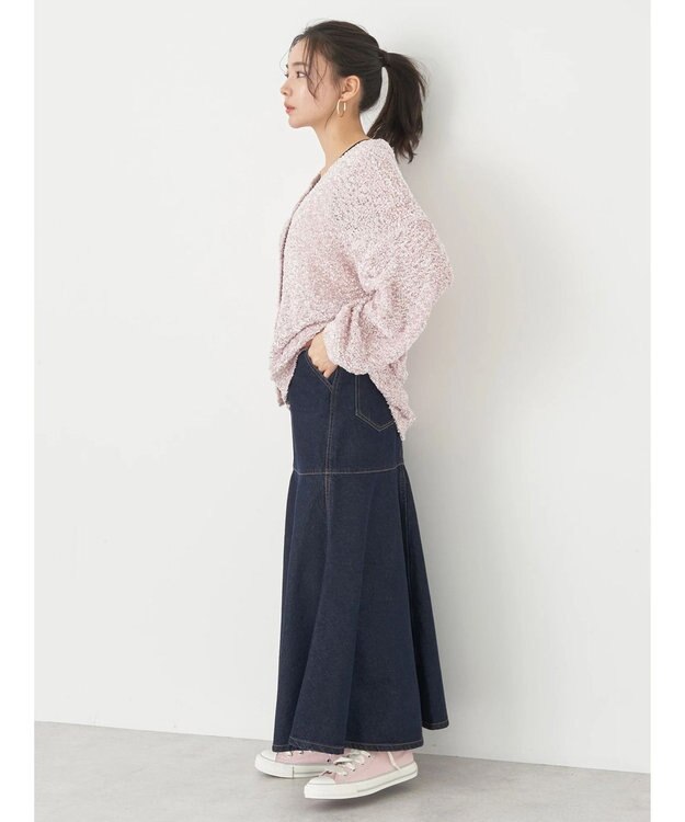 earth music&ecology ペプラムマーメイドデニムスカート Indigo