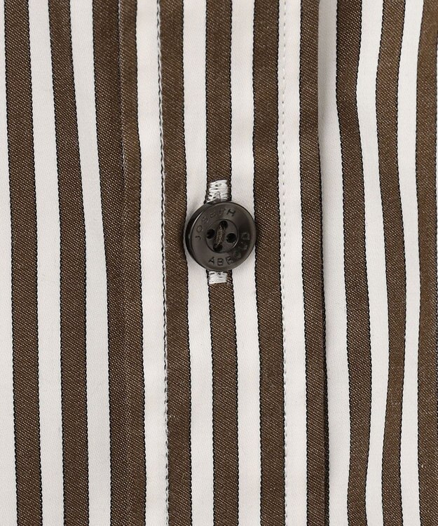 JOSEPH ABBOUD オーガニックコットンロンドンストライプ シャツ ブラウン系1