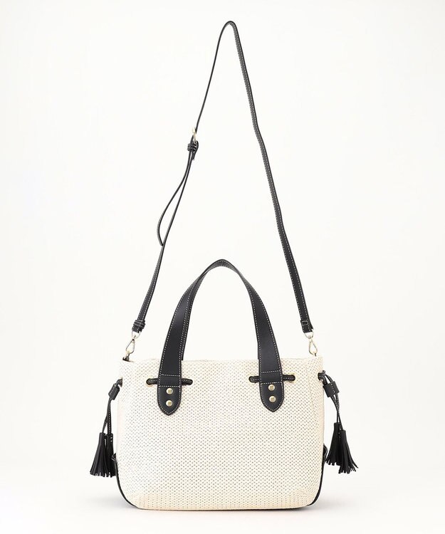 LA BAGAGERIE サイドタッセルサマートート　Mサイズ ホワイト