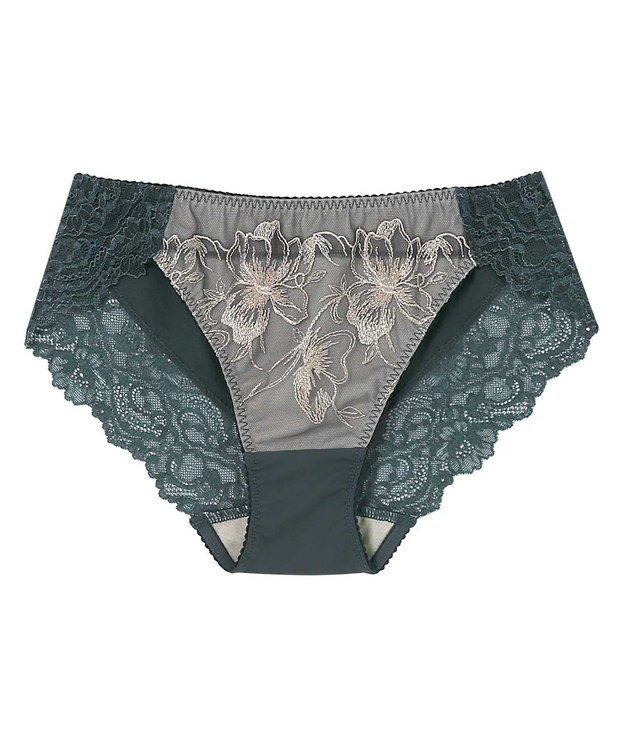 AMPHI ショーツ 【ふわふわブラ】 BYJ380とペア アウターにひびきにくい(裾) PYJ180 アンフィ／ワコール グリーン