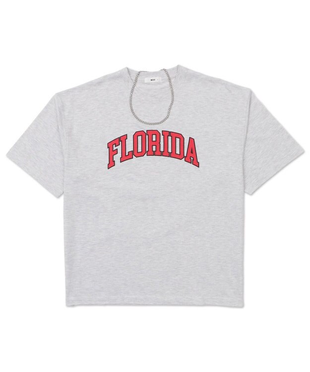 WEGO 【ユニセックス着用ITEM】アクセ付きグラフィックT（SS） アッシュグレー