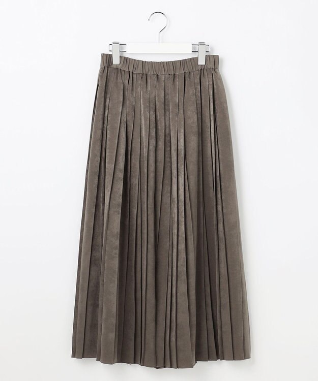 J.PRESS LADIES CHIN CHILLAピーチ プリーツ スカート スレート系
