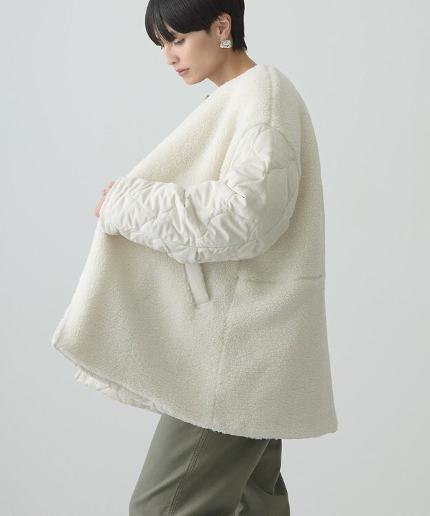 AMERICAN HOLIC 軽ポカ２ＷＡＹリバーシブルキルトアウター Ivory