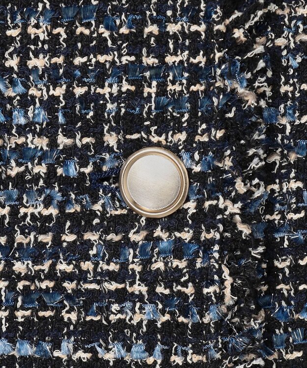 23区 【先行予約】GIOLICAツイード フォルム ジレ ネイビーミックス