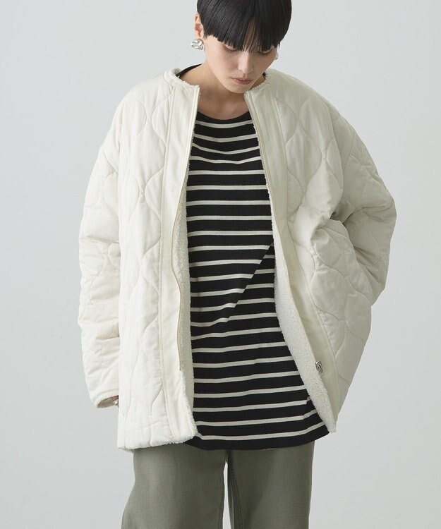 AMERICAN HOLIC 軽ポカ２ＷＡＹリバーシブルキルトアウター Ivory