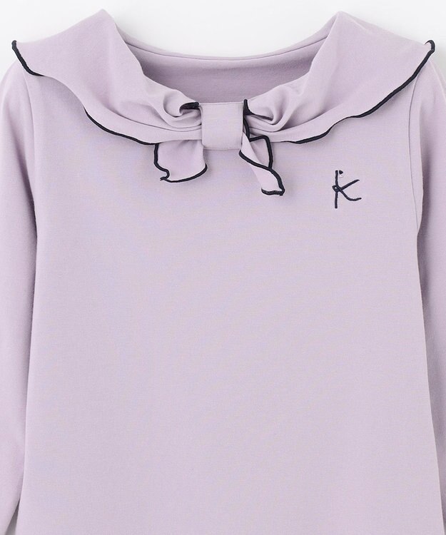 組曲 KIDS 【110-140cm】セーラーリボン Tシャツ ラベンダー系