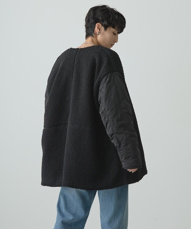 AMERICAN HOLIC 軽ポカ２ＷＡＹリバーシブルキルトアウター Black