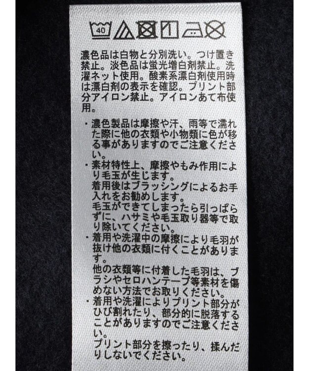 Green Parks 裏起毛フロッキーロゴプルオーバー Dark Navy