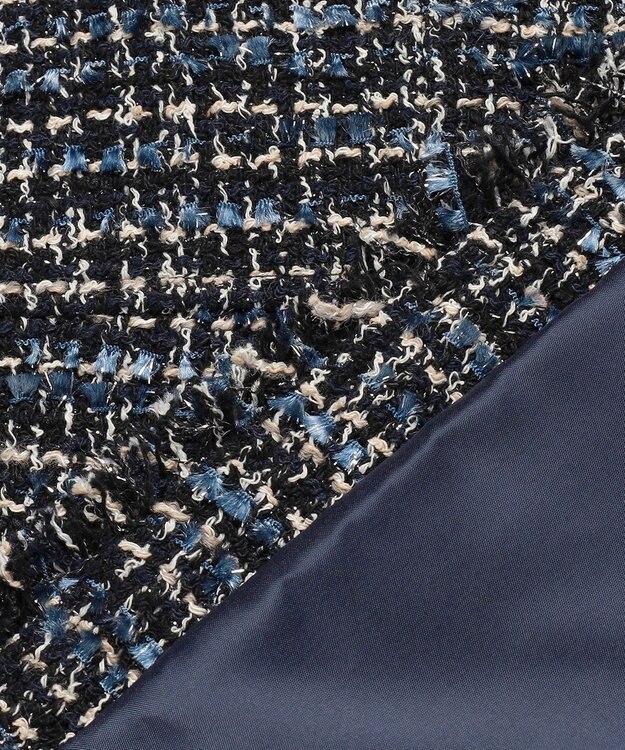 23区 【先行予約】GIOLICAツイード フォルム ジレ ネイビーミックス