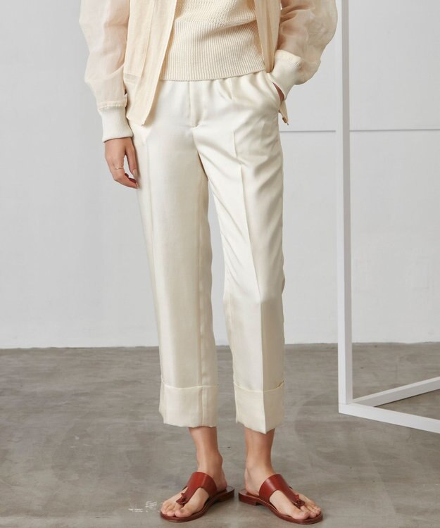 BEIGE， CARO / クロップドパンツ Ecru