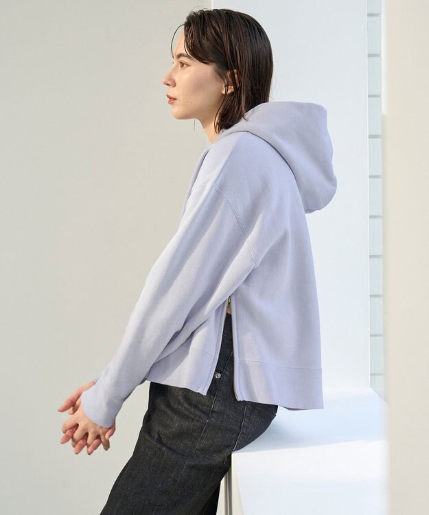 UNFILO 裏起毛スウェット フーディー サックス