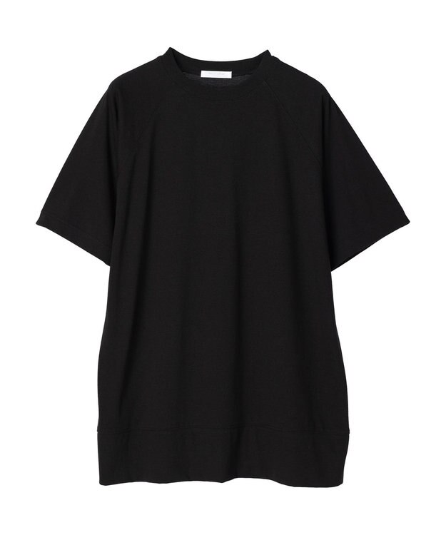 Green Parks 接触冷感５分袖ラグランチュニック Black