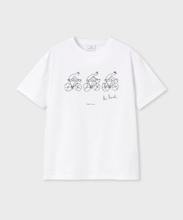 Paul Smith Drawn by Paul Cycling Tシャツ ホワイト
