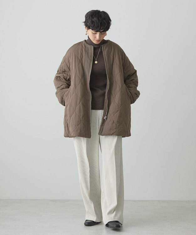 AMERICAN HOLIC 軽ポカ２ＷＡＹリバーシブルキルトアウター Mocha