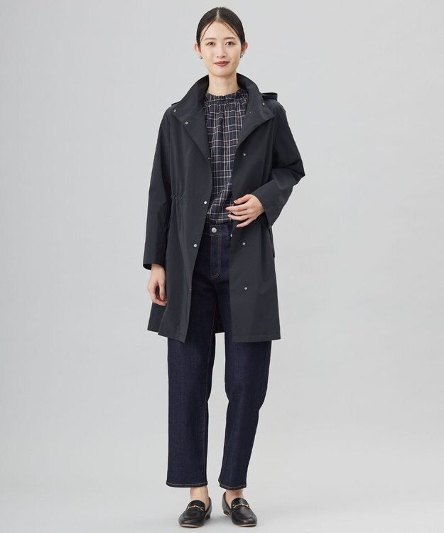J.PRESS LADIES S 【洗える・撥水】Artirosa モッズ コート ネイビー系