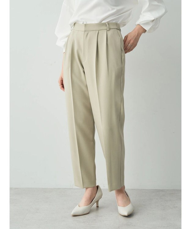 YECCA VECCA タックテーパードパンツ② Black