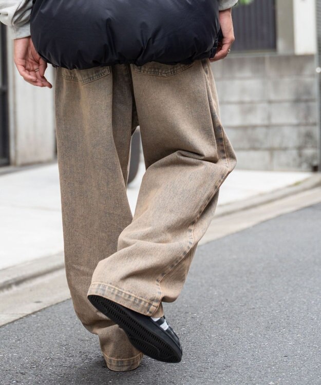 WEGO スケーターズ　タックワイドデニムパンツ レッドその他