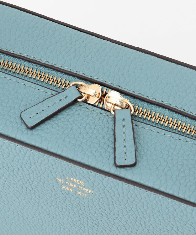 J.PRESS LADIES 【2way】レザー ショルダー バッグ ダルブルー系