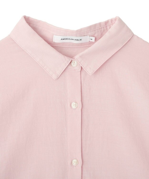 AMERICAN HOLIC ガーメントウォッシュアソートギャザーシャツ Pink