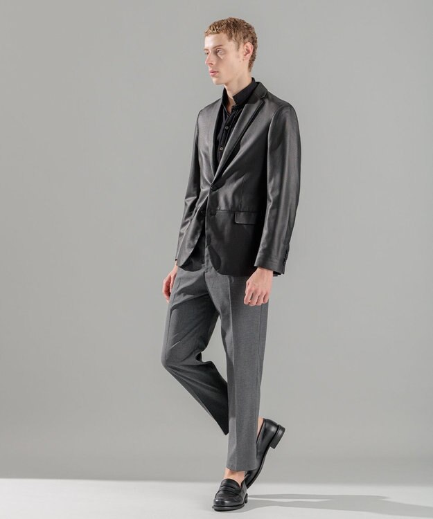 JOSEPH HOMME コンフォートクリアギンガム　ウイングカラーシャツ ブラック系