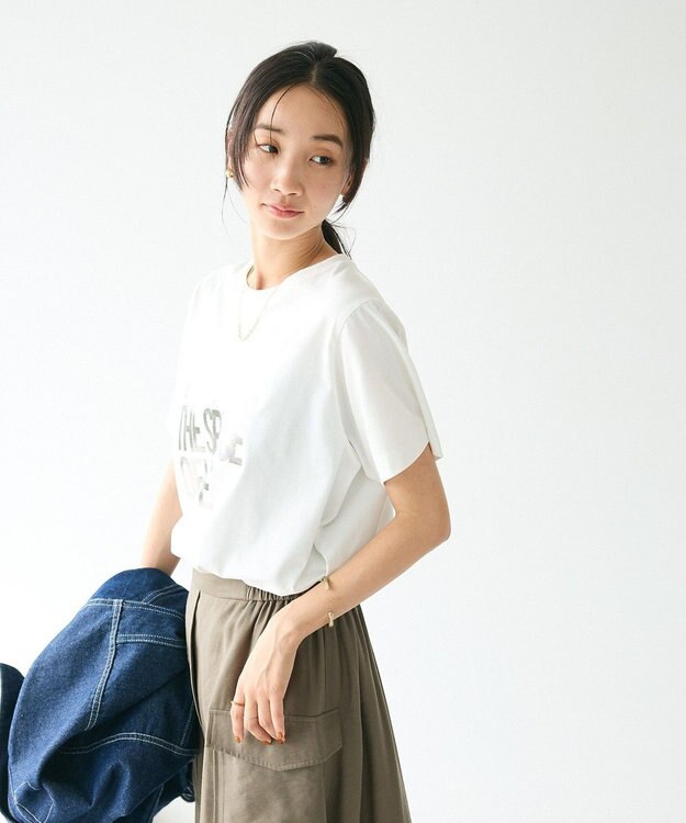 CRAFT STANDARD BOUTIQUE アソートロゴプリント半袖プルオーバー Silver