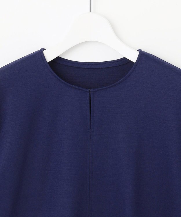J.PRESS LADIES S ウールスムース ペプラム カットソー ブルー系