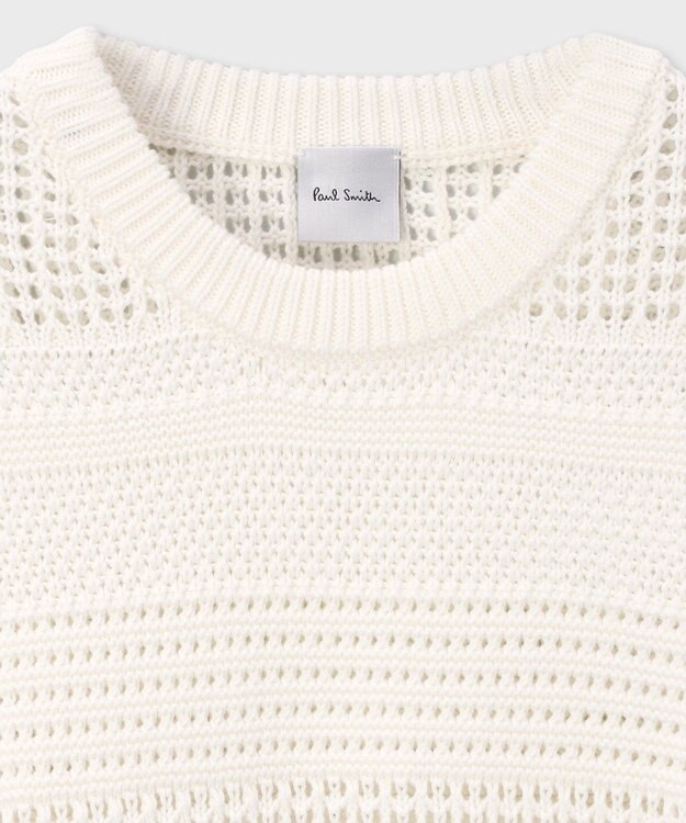 Paul Smith ミックスパターン クルーネックニット ホワイト