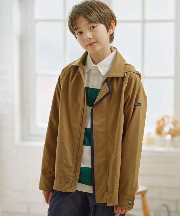 J.PRESS KIDS 【110-130cm】フード付きステンカラー ブルゾン ベージュ系