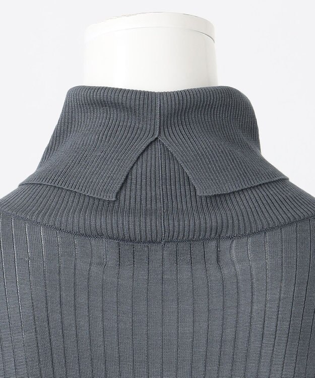 23区 S 【エステータ】シルクリブ タートルニット スレートグレー系