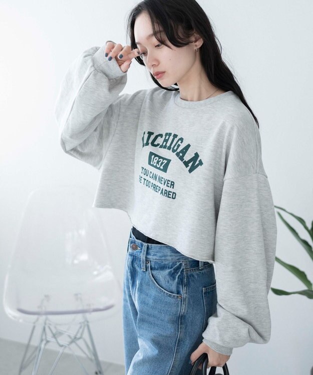 WEGO ヴィンテージライクショートスウェット 柄4