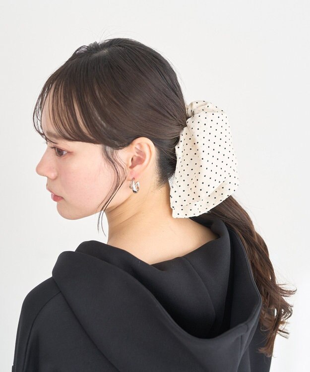 earth music&ecology ドット２段フリルバンス Black