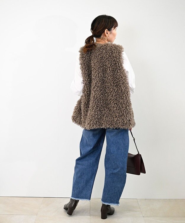 woadblue 再入荷＜坪田あさみさんコラボ＞コットン100％ ブレットデニムパンツ BLUE