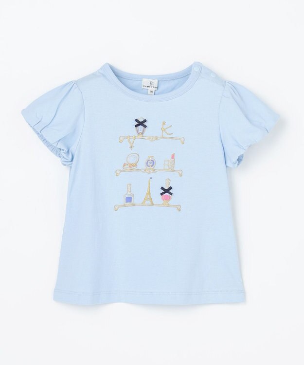 組曲 KIDS 【80-100㎝】 コスメティックTシャツ サックスブルー