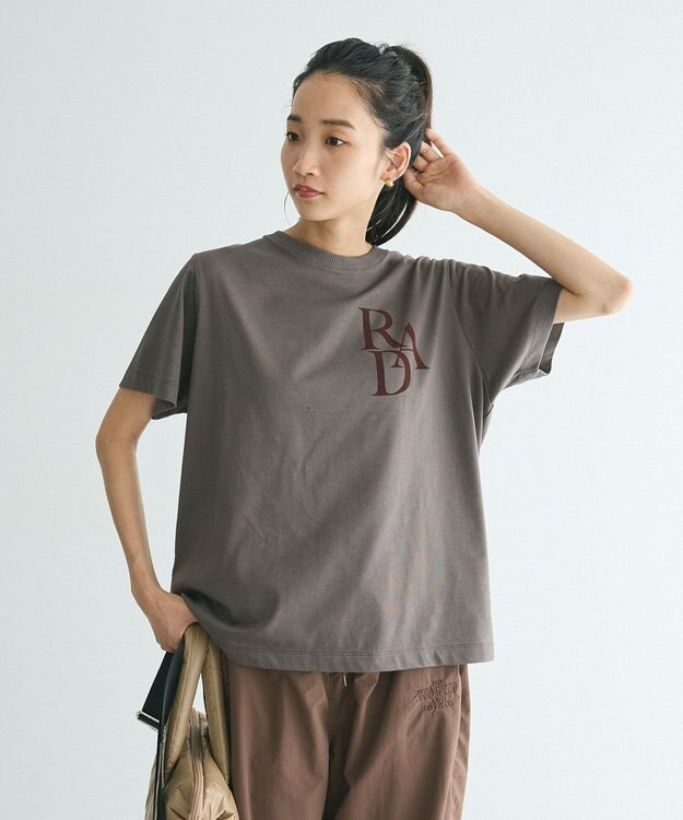 CRAFT STANDARD BOUTIQUE アソートロゴプリント半袖プルオーバー Charcoal Gray