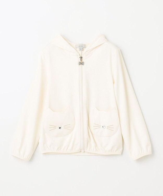 ANY KIDS UVカット さらさら パーカー オフホワイト