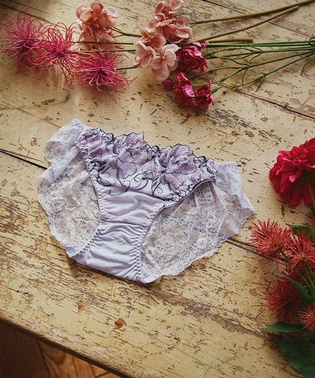 San-ai Resort（三愛水着楽園） 【SALE】エレガントコレクション2403バックレースショーツ 【northerly】 パープル