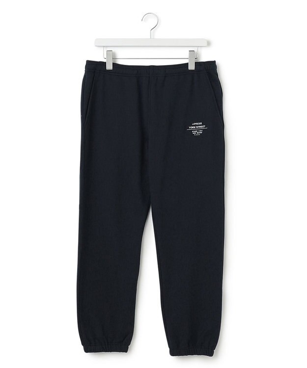 J.PRESS YORK STREET 【UNISEX】裏毛ロゴ刺繍スウェットパンツ ネイビー系