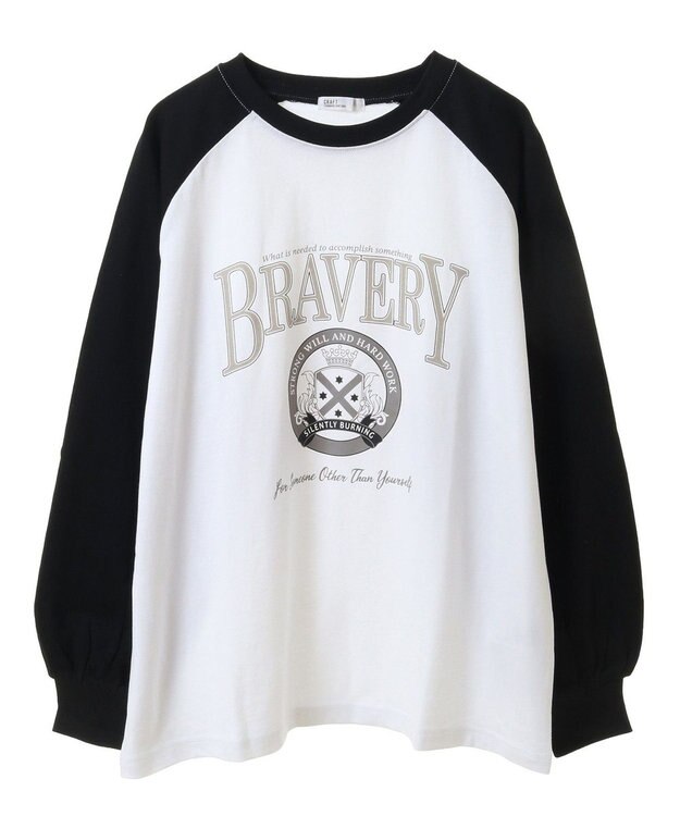 CRAFT STANDARD BOUTIQUE ラグランフロッキープリントＴｅｅ White